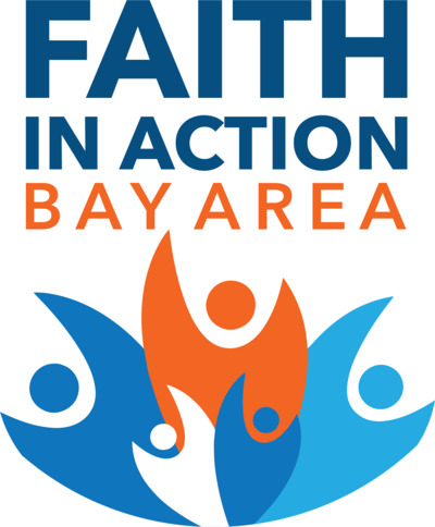 Faith in Action Bay Area logo, a colorful emblem of raised human figures above the organization's name